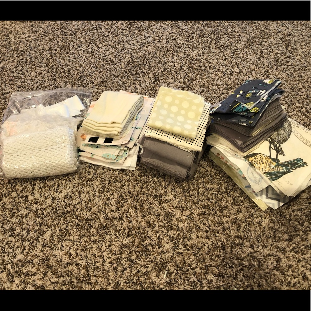 Light/neutrals fabric stash.
